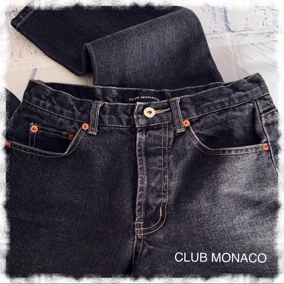 Club MONACO Black Wash Straight Leg Jeans - Picture 1 of 6